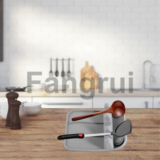 Silicone Kitchen Utensil Storage Tray Spoon Placemat